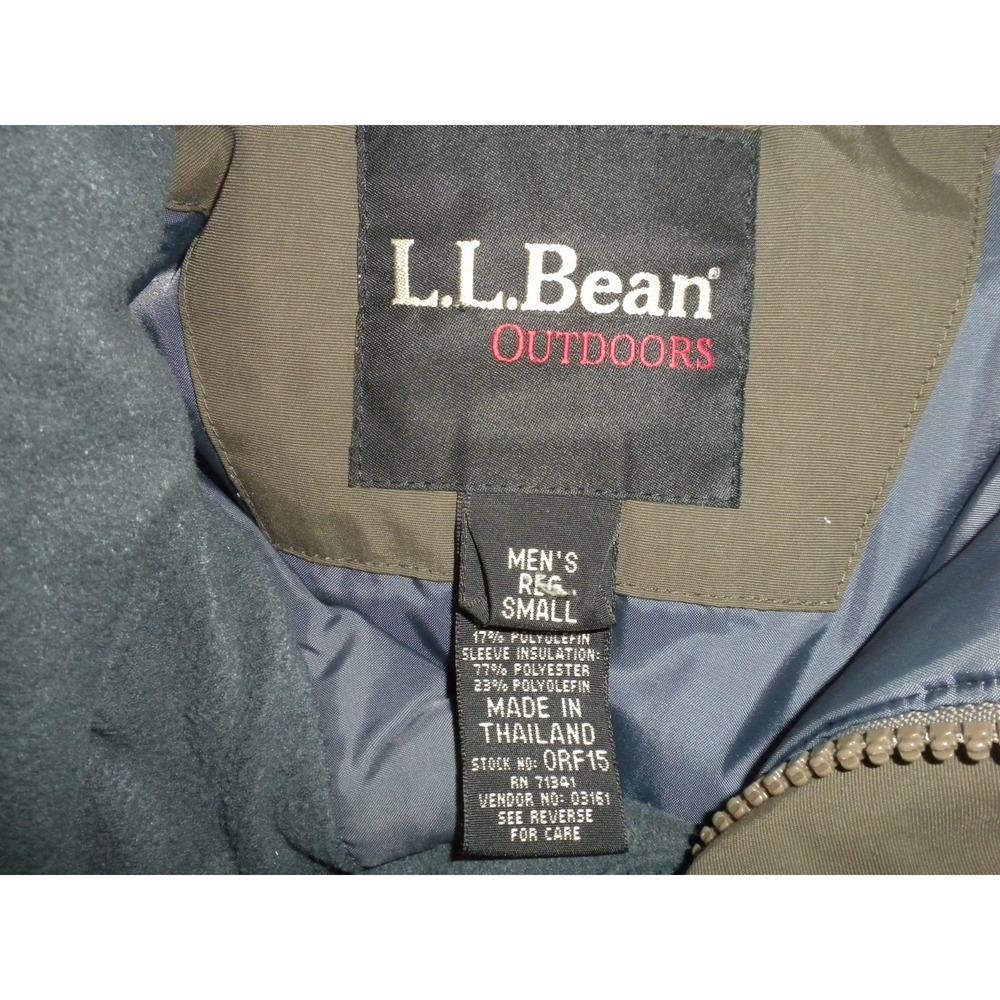 LL Bean Jacket Mens S‎ Gray Insulated Full Zip Outdoor Chore Barn Gorpcore ORF15 - Picture 3 of 7